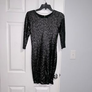 Aqua sequin dress